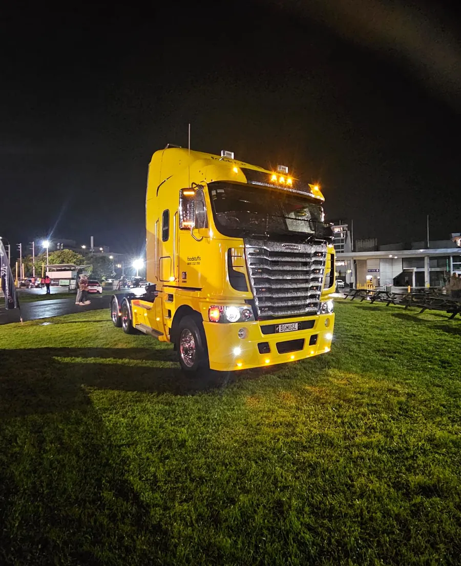 Freightliner Argosy under the lights